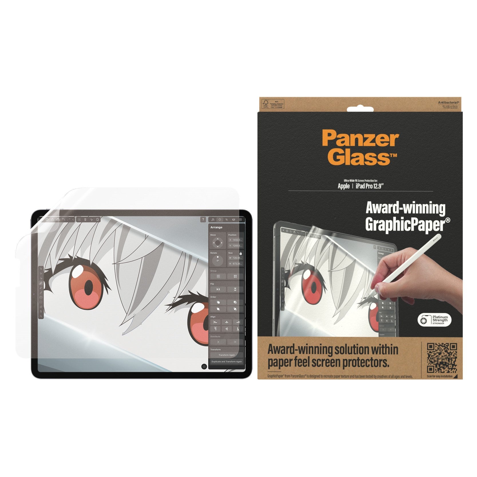 PanzerGlass® GraphicPaper® Screen Protector iPad Pro 12.9'' (2018-2022) | Ultra-Wide Fit
